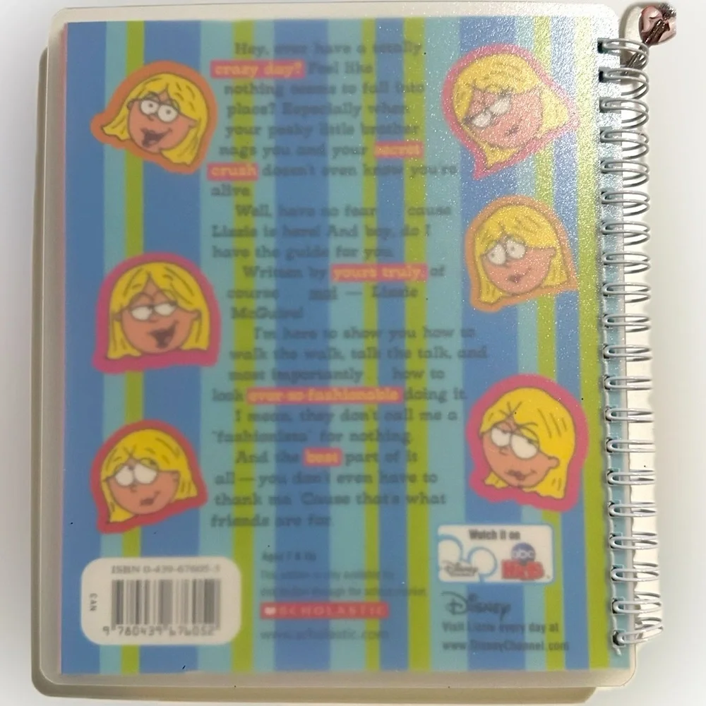 VTG 2004 DISNEY LIZZIE MCGUIRE LIFE ACCORDING TO LIZZIE JOURNAL NOTEBOOK STRIPED